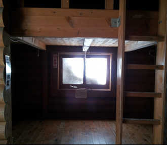 大岳ヒュッテの中