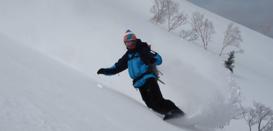八甲田を滑走するクーさん